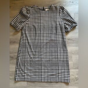 Loft Houndstooth shift dress- size XL